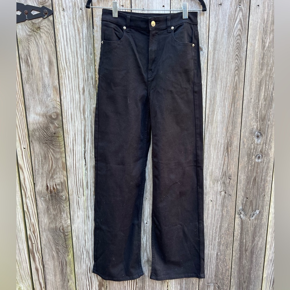 H&M DIVIDED Black Denim Wide Leg women’s  Jeans Women’s 2 NWT NEW